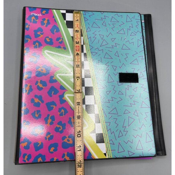 Mead Trapper Keeper Portfolio Binder Geometric Retr0 1980s Style - Picture 6 of 6
